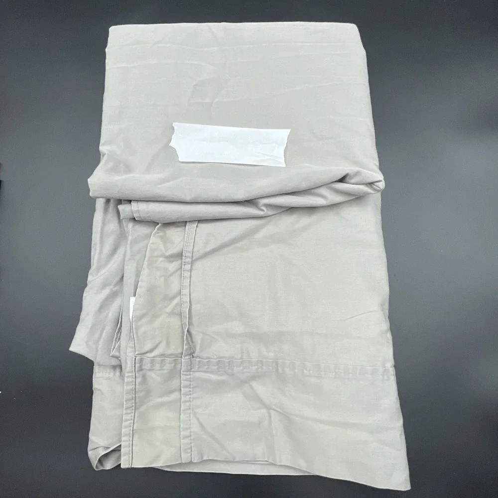 Charisma WrinkleShield Queen Flat Sheet Beige Taupe 100% Cotton
